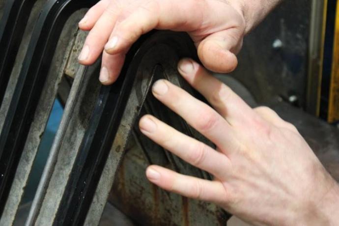 Extruded rubber